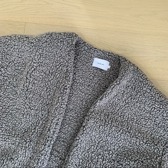 Priory Teddybear Coat in Faux Shearling Heather Grey Size S/M - Picture 7 of 7